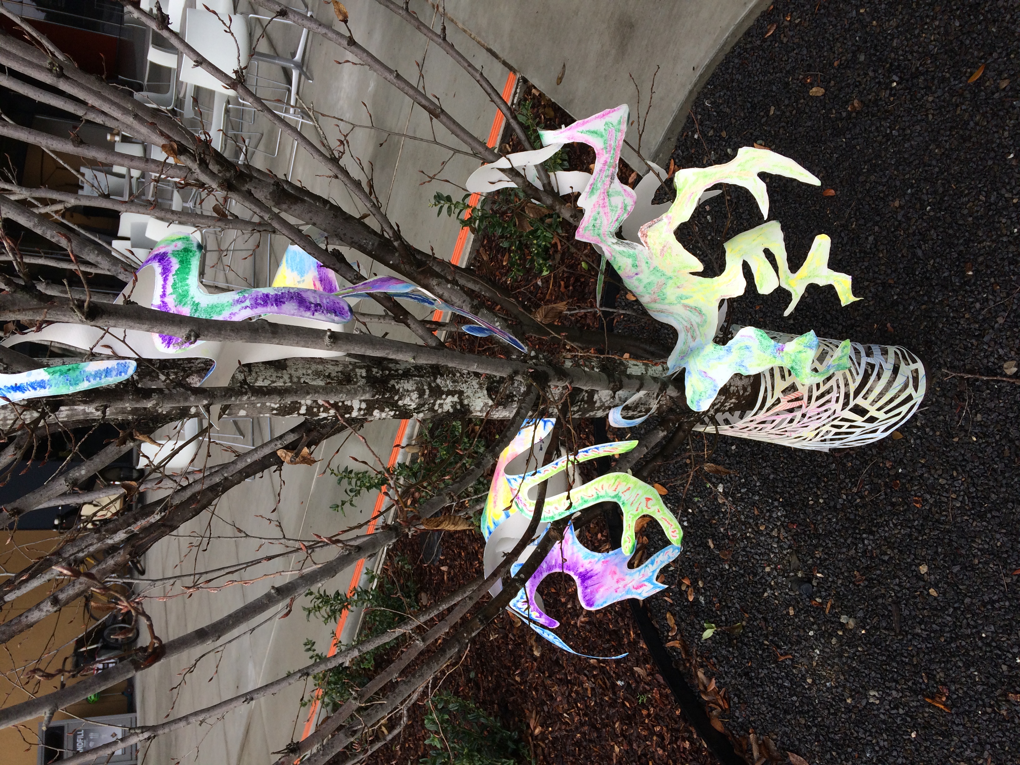 Watercolor Tree in the rain