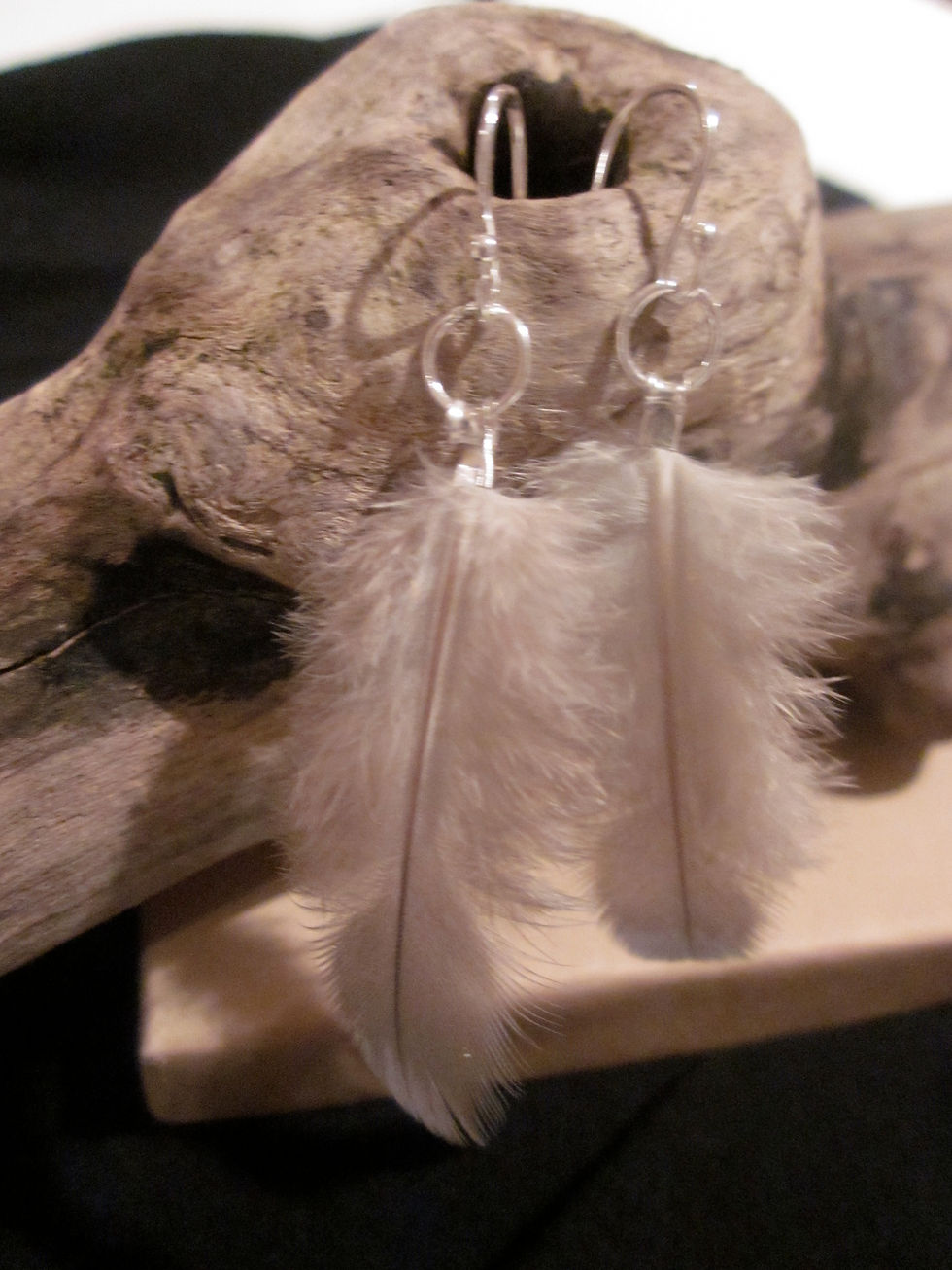Thumbnail: Morning Dove Feather Earrings
