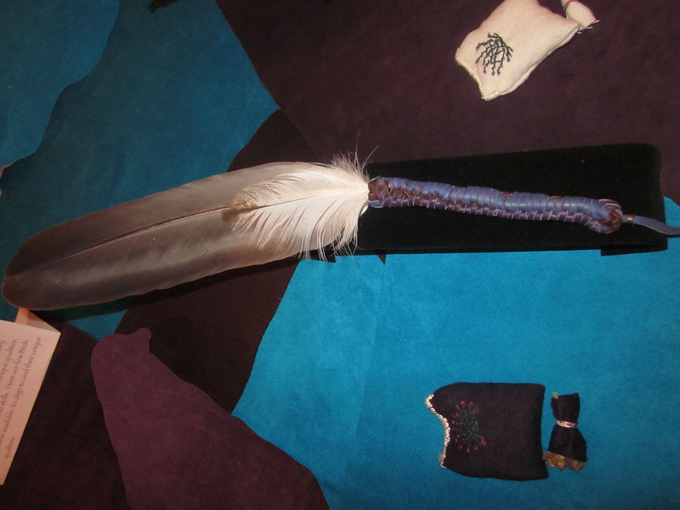 Thumbnail: Large Double Feather Smudge Fan