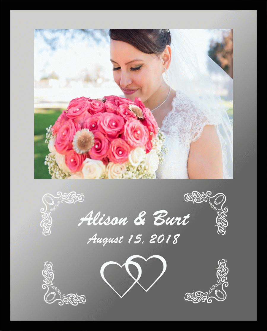 Wedding mirror with photo player