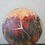 תמונה ממוזערת: Wall clock on a record painted in the Fiornig technique in shades of brown, red and yellow