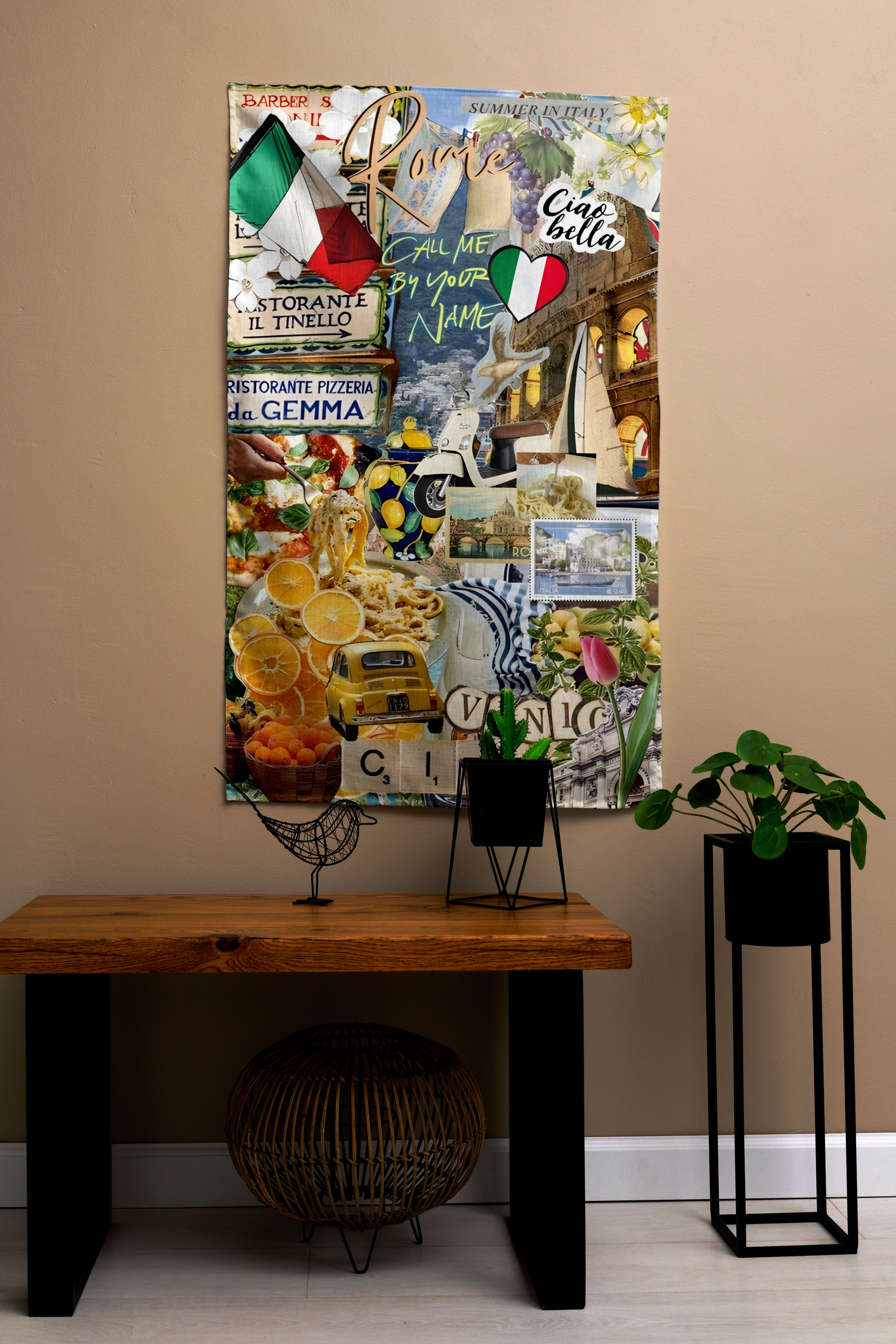 Kolaj Şehir Duvar Örtüsü Koleksiyonu - İtalya 3