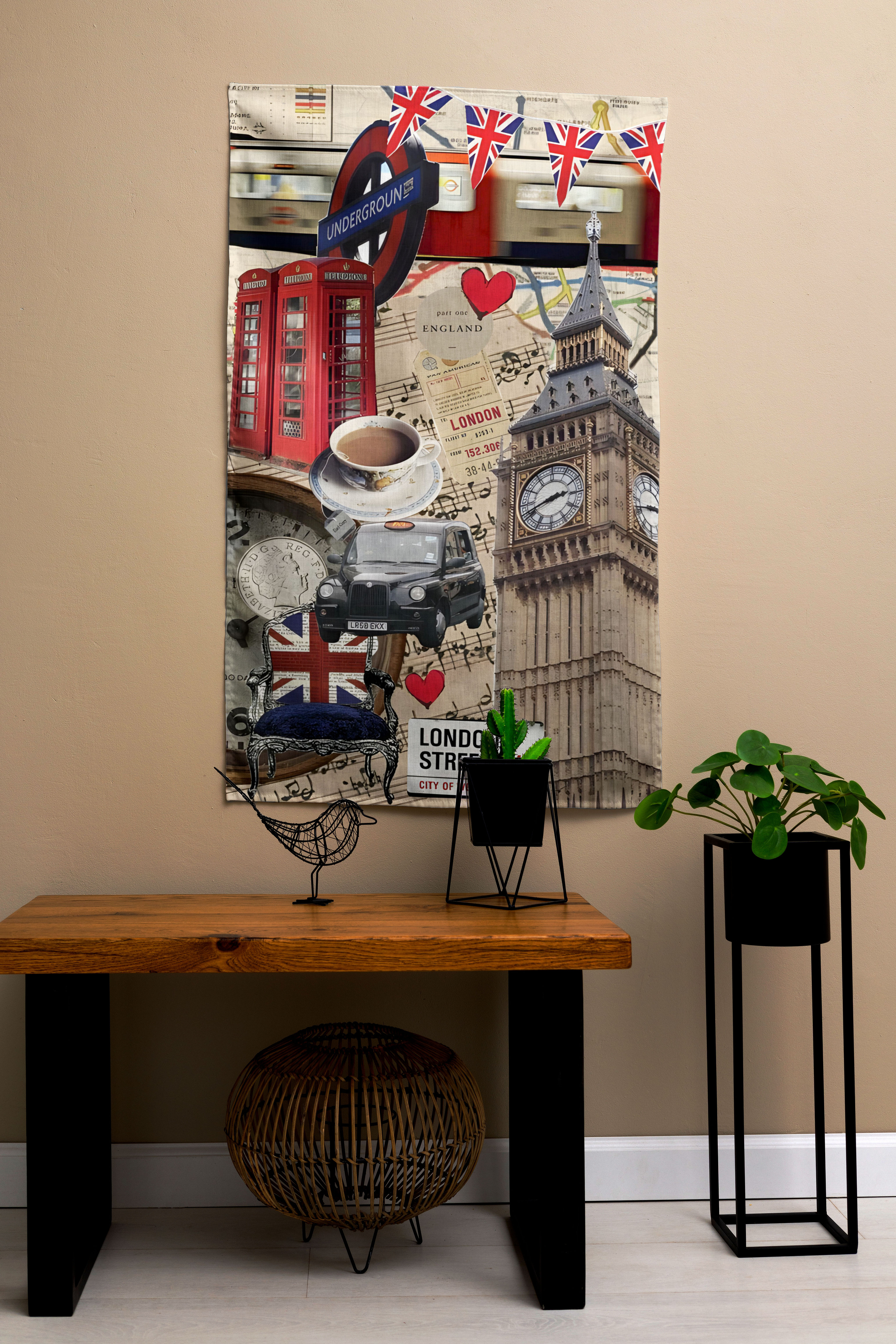 Kolaj Şehir Duvar Örtüsü Koleksiyonu - Londra