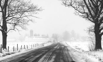 Middlefield, February, Swine Creek Road
