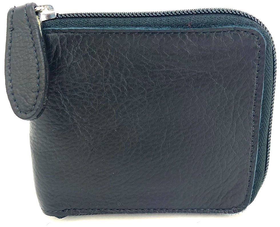 Small Zip Wallet Black