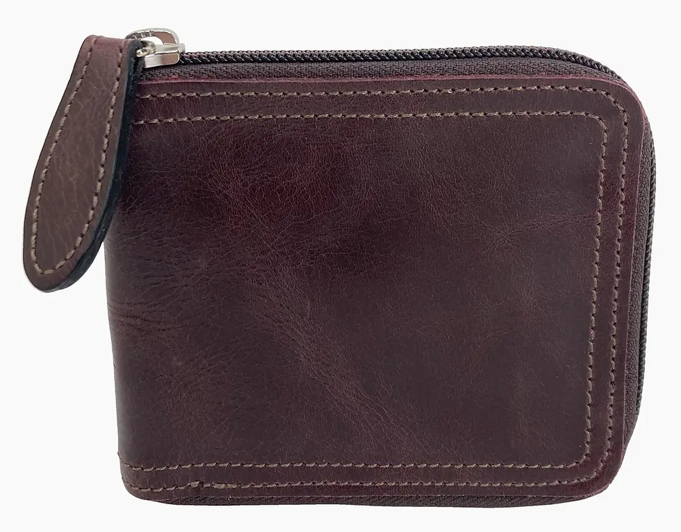 Small Zip Wallet Brown