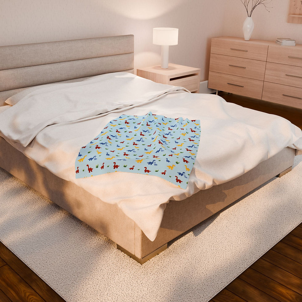 Thumbnail: Dino Days Velveteen Plush Blanket