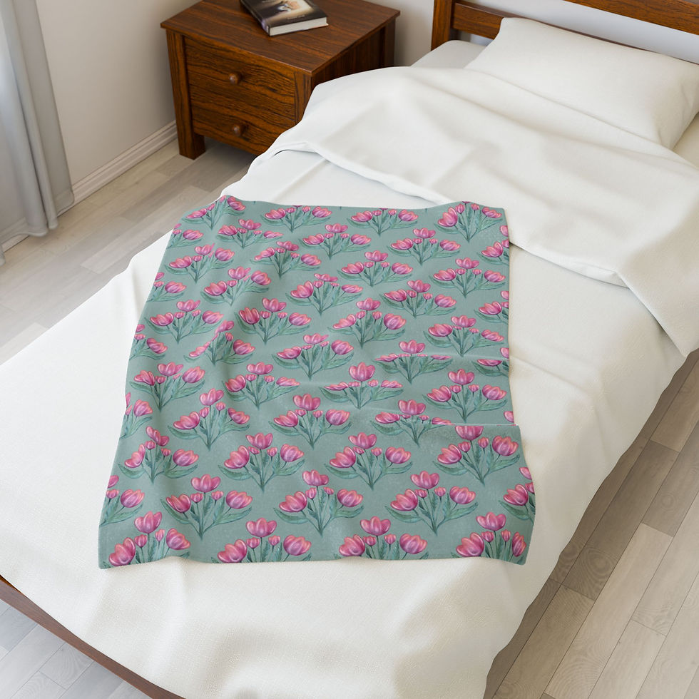 Thumbnail: The Blooming Forest Velveteen Plush Blanket