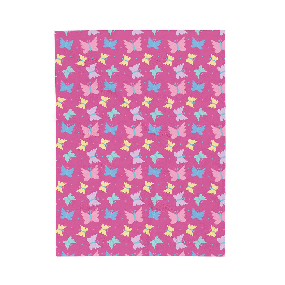 Thumbnail: Whimsy Wings Velveteen Plush Blanket