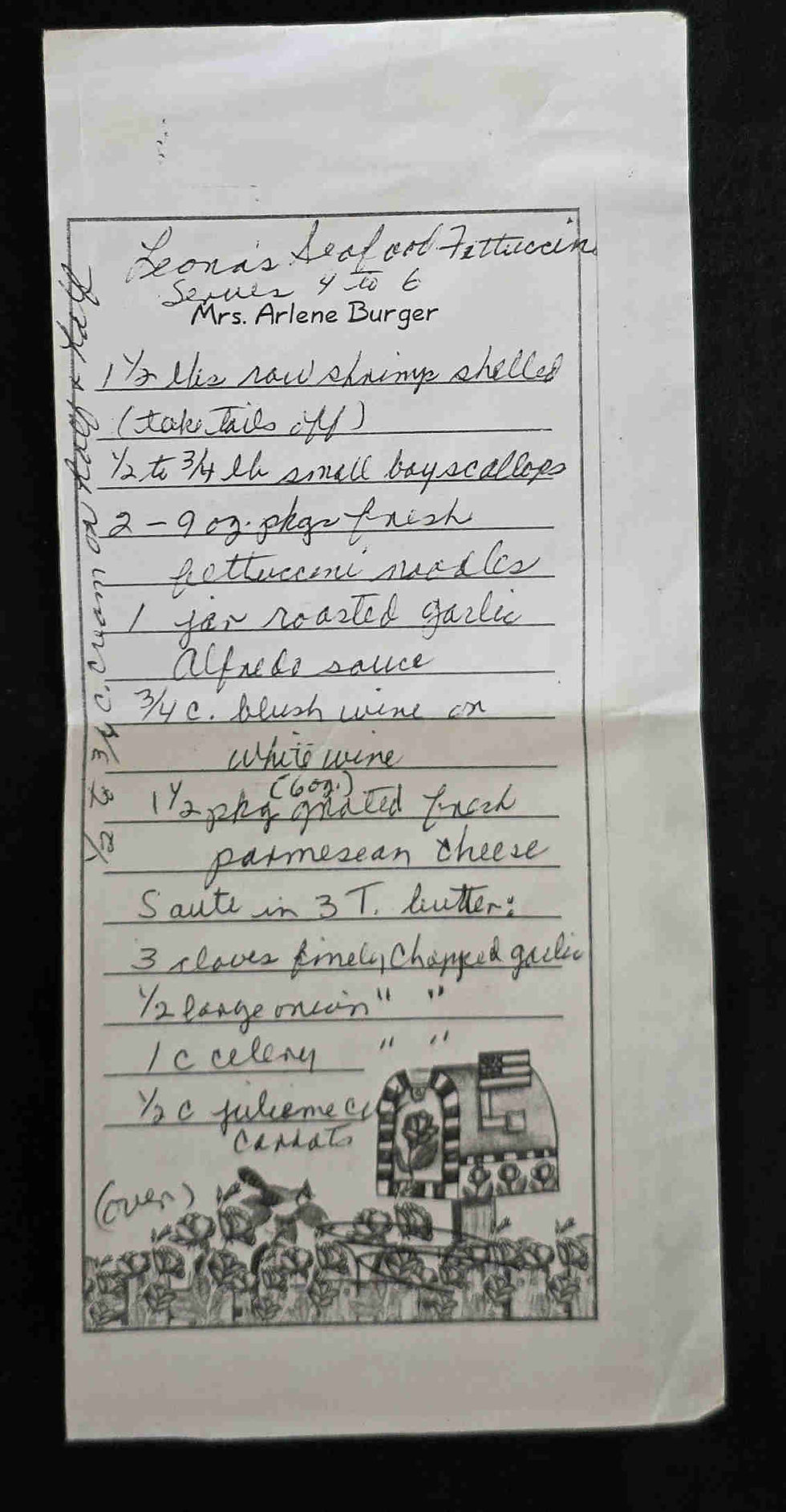 Leona's Seafood Fettuccine front