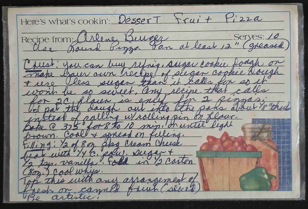 Dessert Fruit Pizza Front