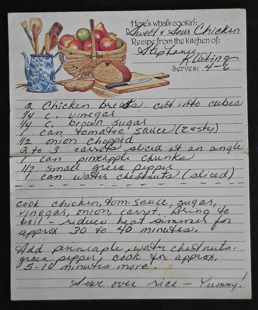 Stephanie's Sweet and Sour Chicken