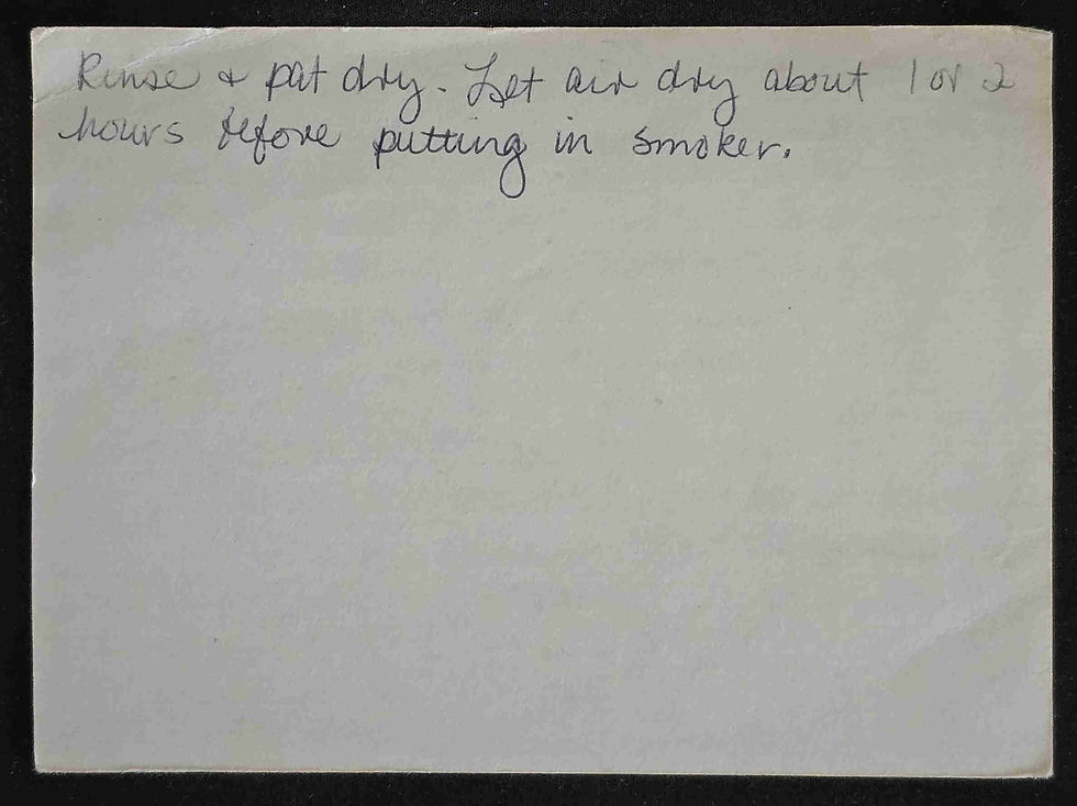 Marinade for Smoked Salmon Back