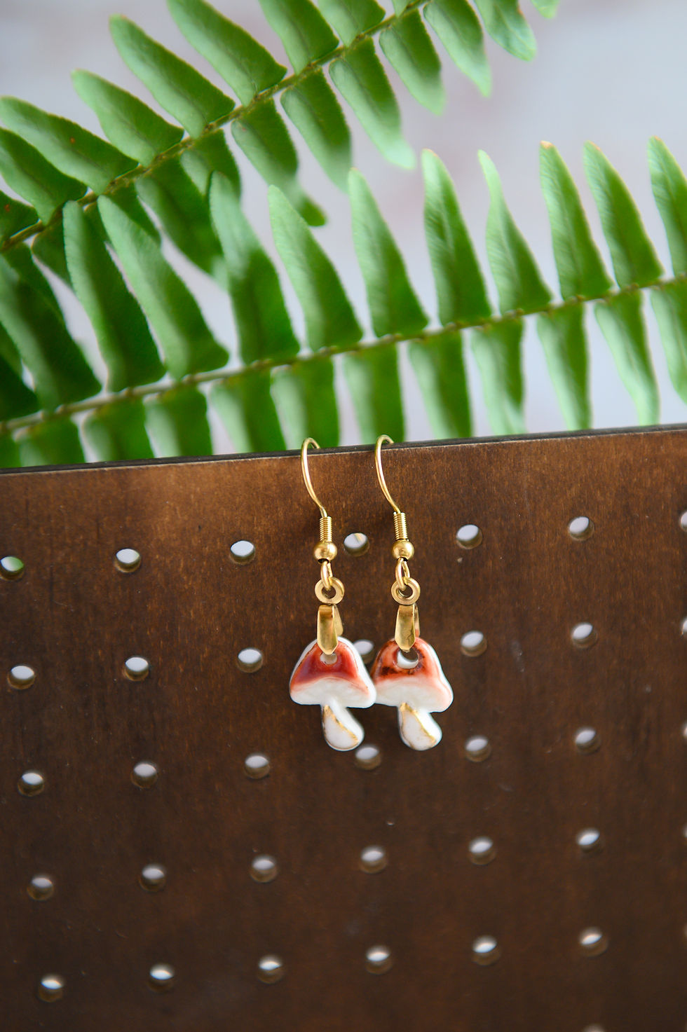 Thumbnail: Mini Mushroom Porcelain Jewelry | Handmade by Kuzu Arte