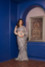 silver saree