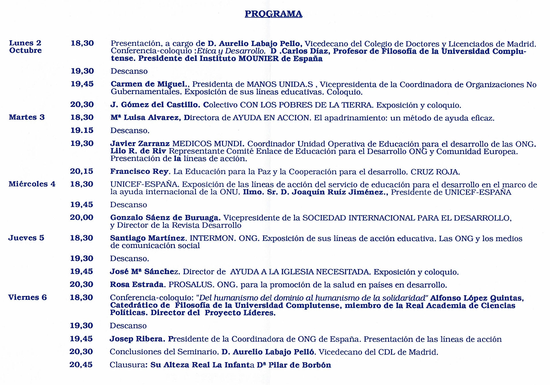 Programa ponencias Educación CDL