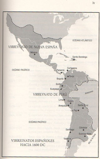Los Virreinatos Españoles hacia 1600
