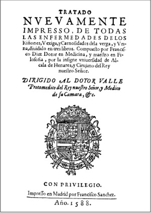 Francisco Díaz. Cirujano d Felipe II