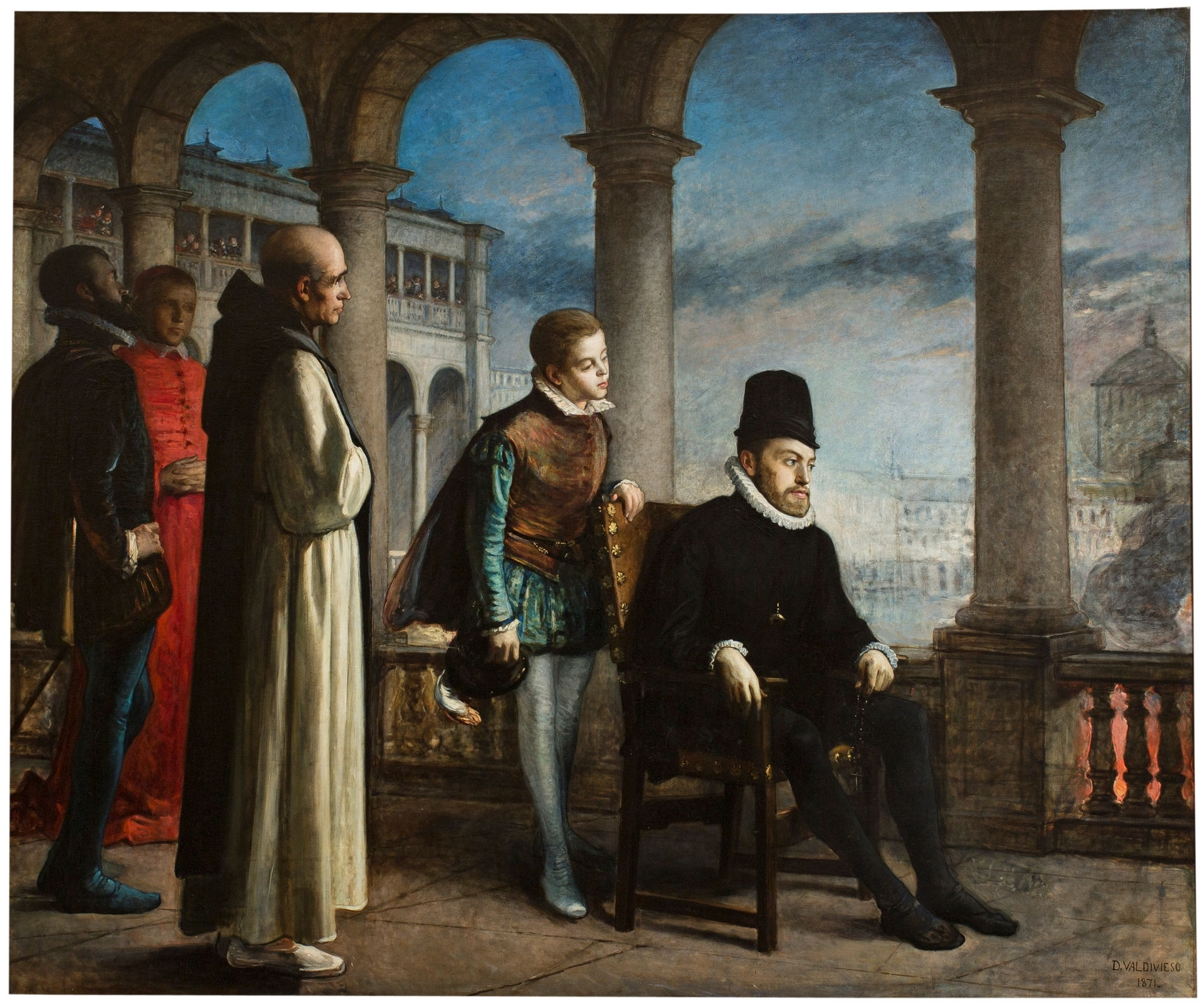 Felipe II presidiendo un Auto de Fe.