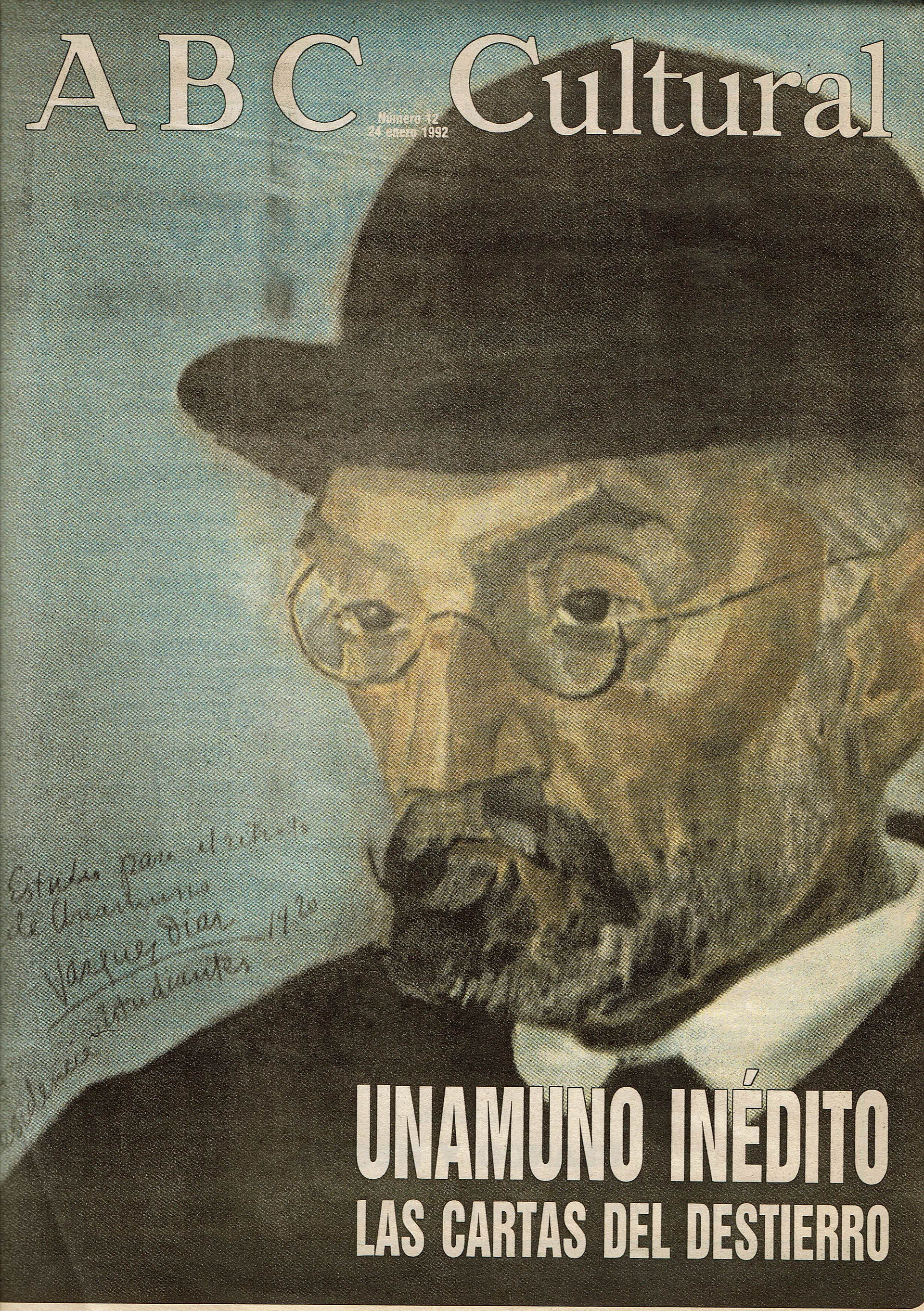 Estudio-retrato de Unamuno.1920.