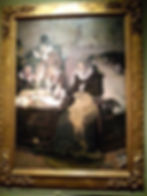 Antonio Muñoz Degrain. Cervantes escribiendo la dedicatoria de su obra al conde de Lemos. BNE. 2016.