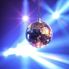 Disco Ball spining and shining with bright background.jpg