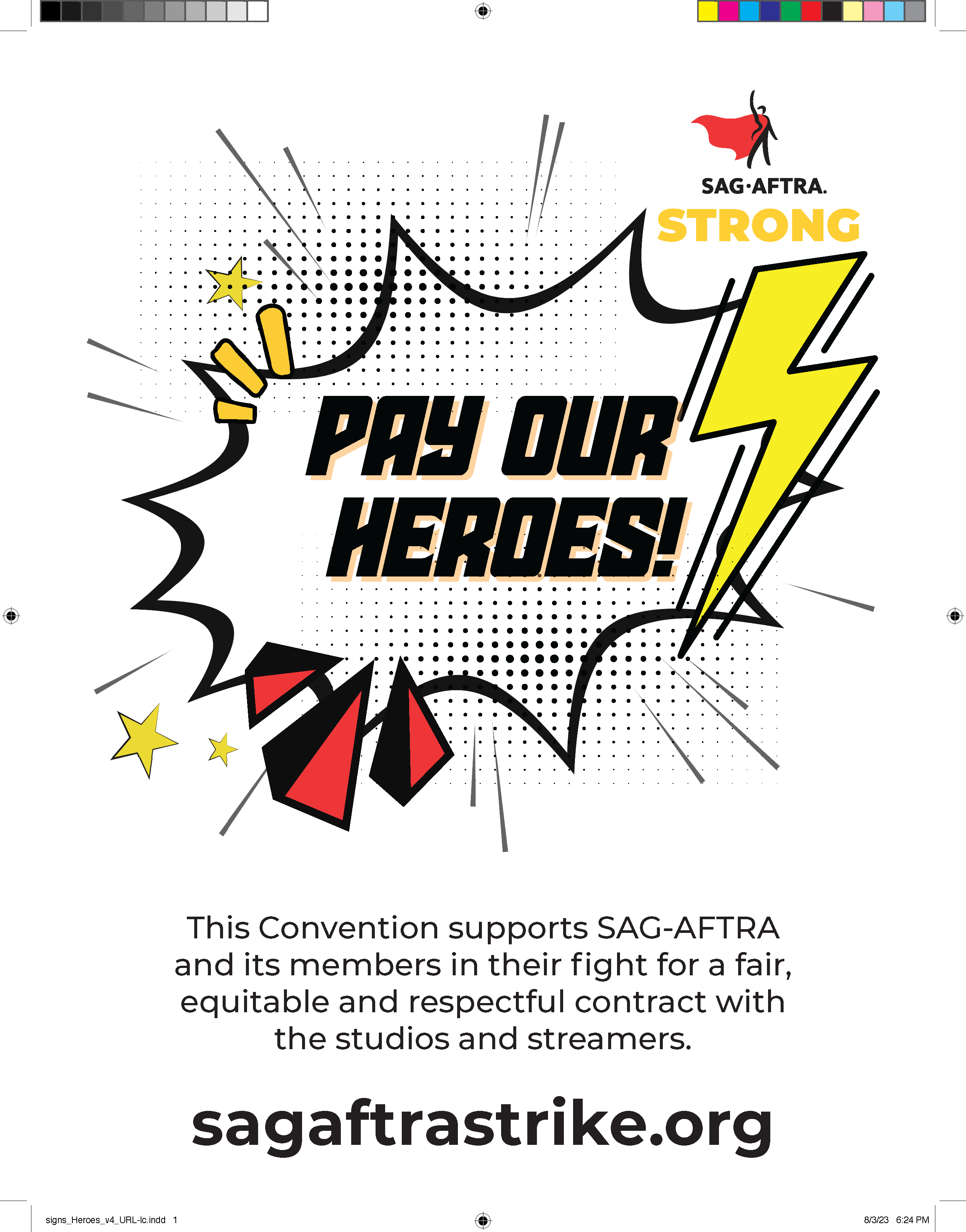 SAG-AFTRA Strike Poster - White