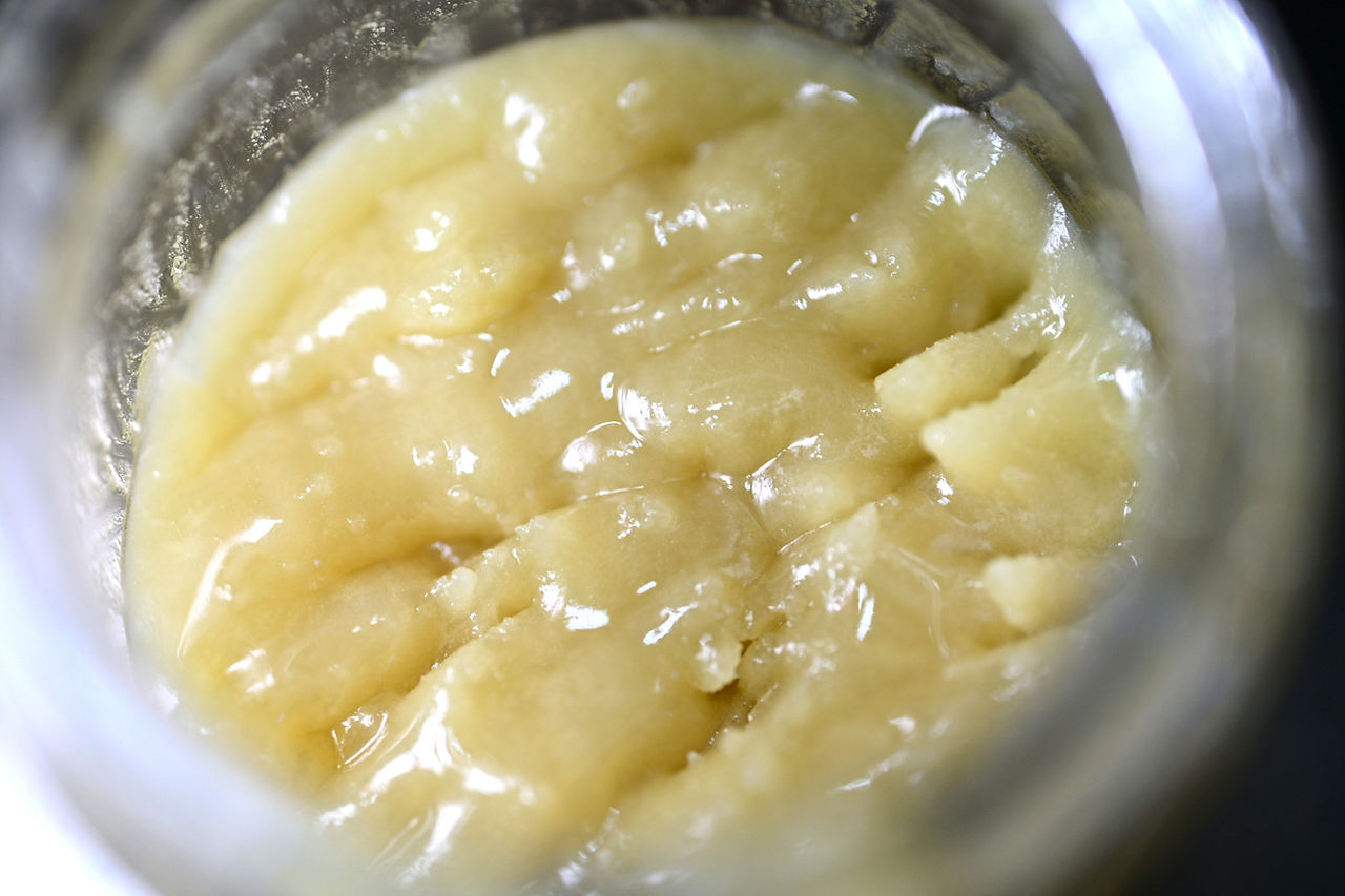 Live Resin in jar, Mid Winter Flavors