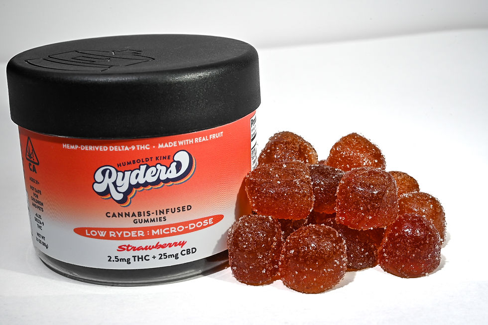 Thumbnail: Ryder's Strawberry Gummies, 2.5mg THC + 25mg CBD, Live Rosin Gummies (500mg total) Quantum Exotics