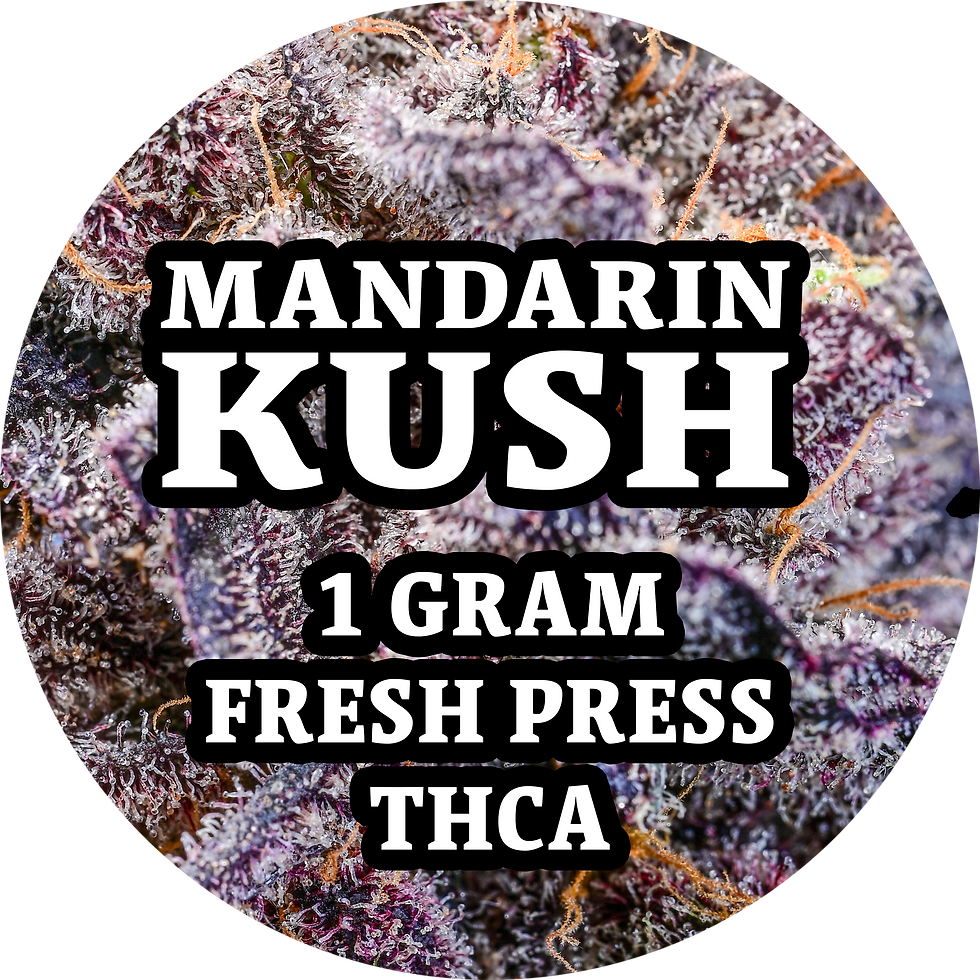 Thumbnail: Mandarin Kush LIve rosin thca jar shot with Q