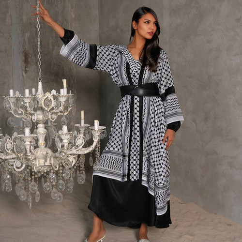Black & White Keffiyeh Dress | Saysiri 2024
