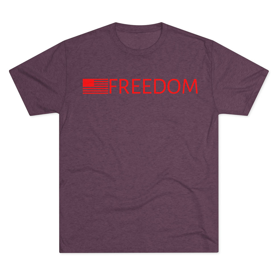 Thumbnail: Charlie's Freedom — Minimal Heather White Unisex Tri-Blend T-Shirt