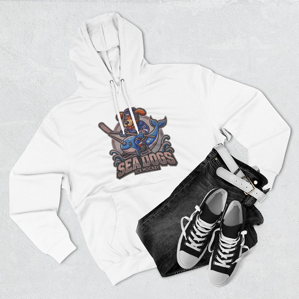 Thumbnail: Sea Dogs Hockey Hoodie — Nautical Ice Hockey Team Pullover