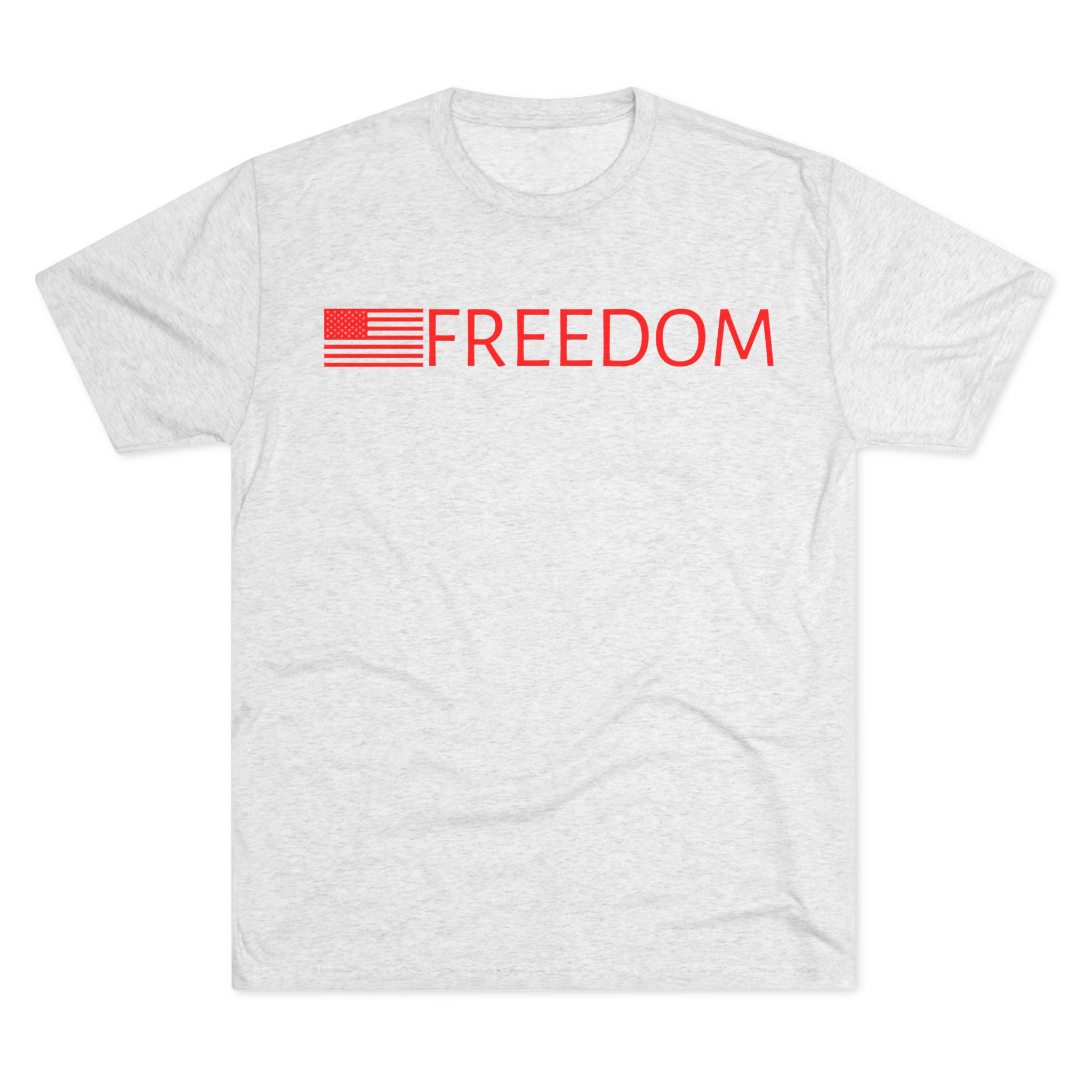 Charlie's Freedom — Minimal Heather White Unisex Tri-Blend T-Shirt