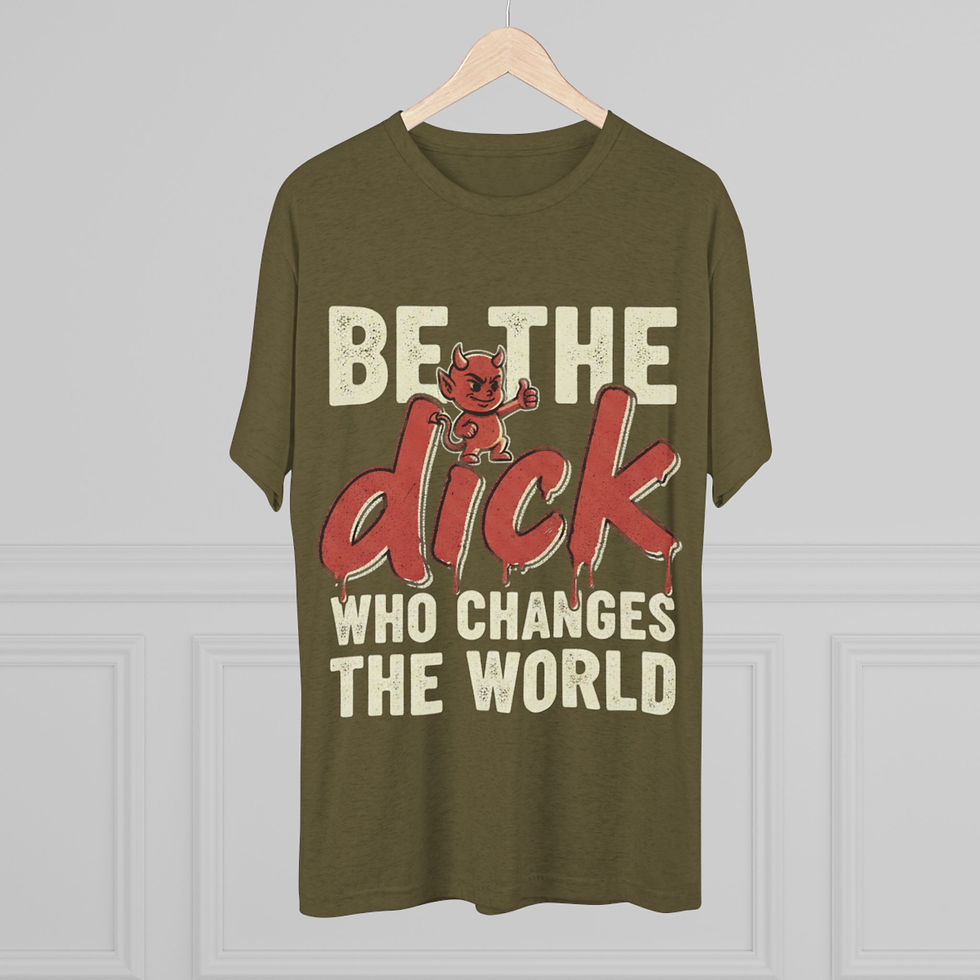 Thumbnail: Be The Dick Who Changes The World T-Shirt — Funny Retro Devil Graphic Tee