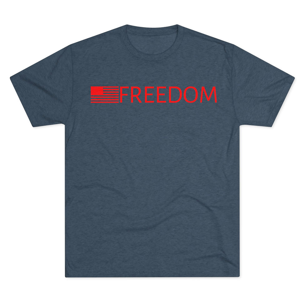 Thumbnail: Charlie's Freedom — Minimal Heather White Unisex Tri-Blend T-Shirt