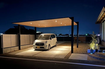 LIXIL カーポートSC 2台用 ダウンライト(人感センサ・段調光タイプ) トランス電源用スタンド柱