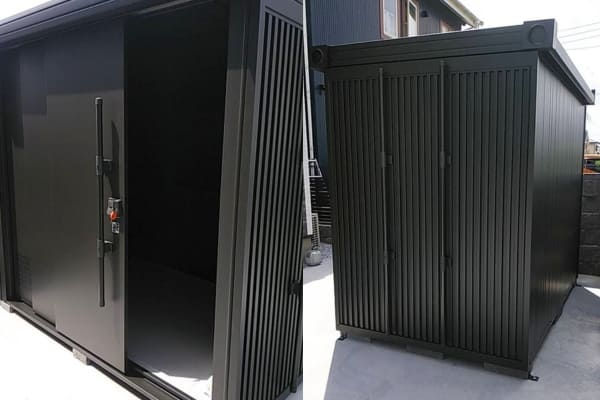 ヨド物置 BEAMS DESIGN モデル エルモ 一般型(LMD-2215-BM) 転倒防止対策 横幅|2,358mm ✕ 奥行|1,741mm ✕ 高さ|2,123mm