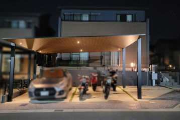 LIXIL カーポートSC 2台用 ダウンライト2灯3列(人感センサ・段調光タイプ)