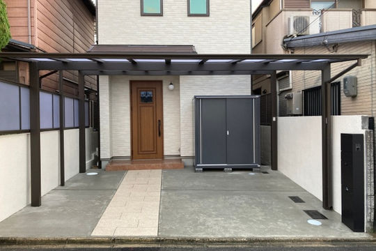 LIXIL 機能門柱FT 宅配ボックス付・左開き ※インターホン子機・サイン別途 <外構全体>