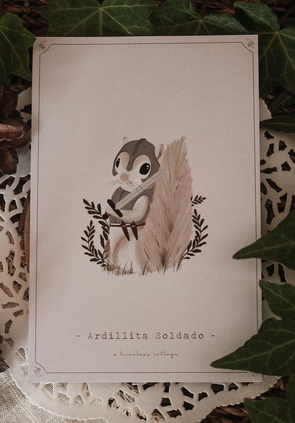 Miniatura: Ardilla Soldado Sticker/Print