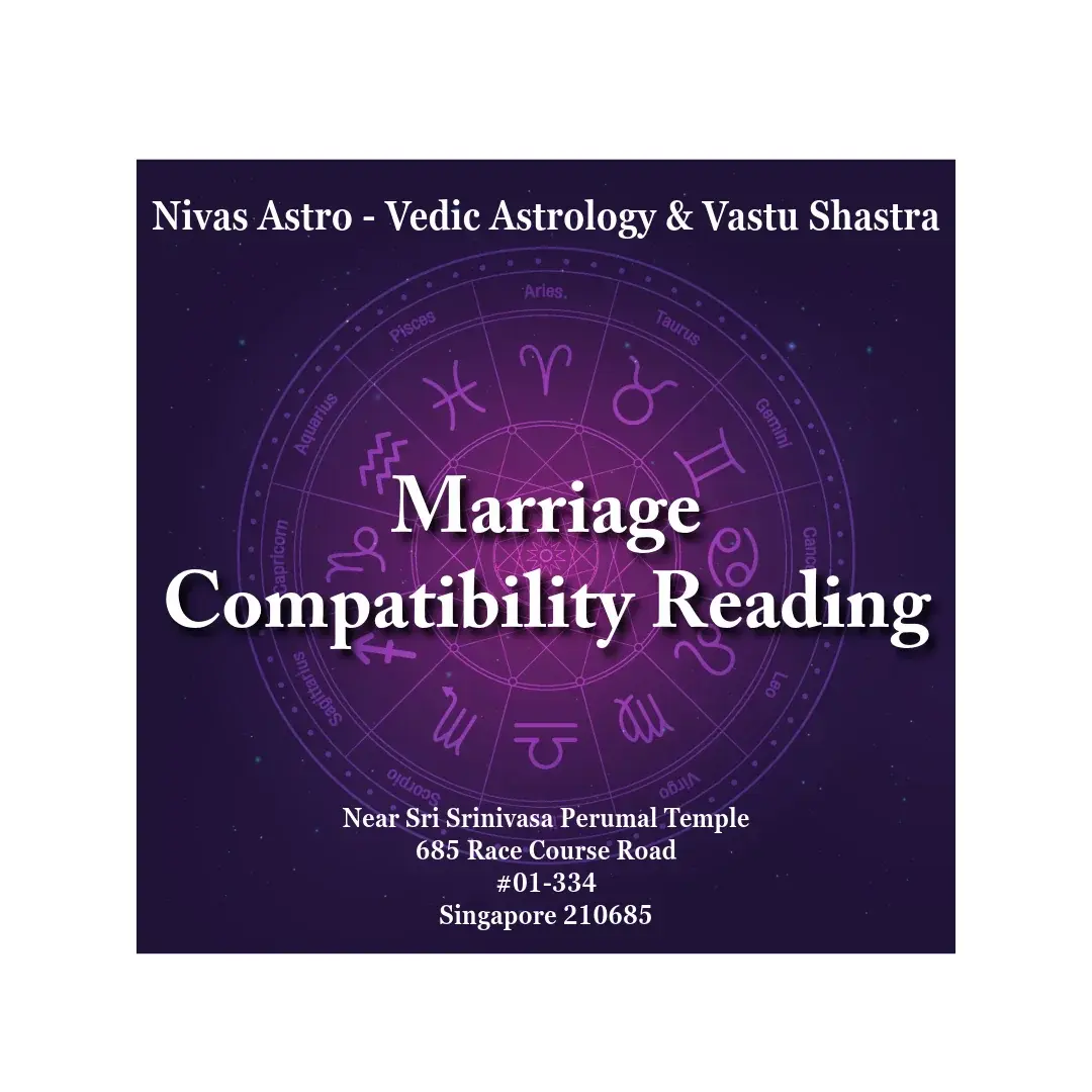 Marriage Compatibility Reading for marriage matching and long-term compatibility at Nivas Astro Singapore