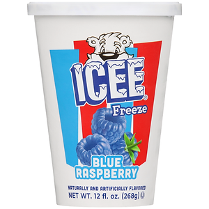 Ice blue raspberry cup freeze