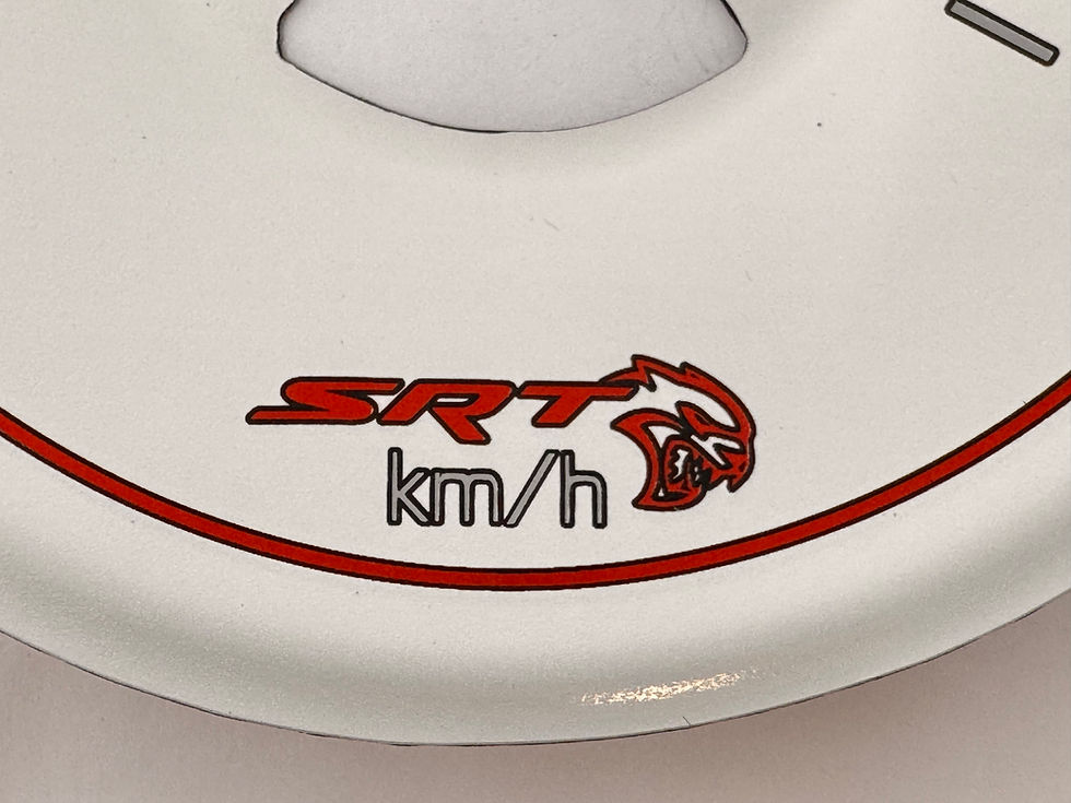 Miniatiūra: Dodge challenger spidometro ciferblatai 300km/h