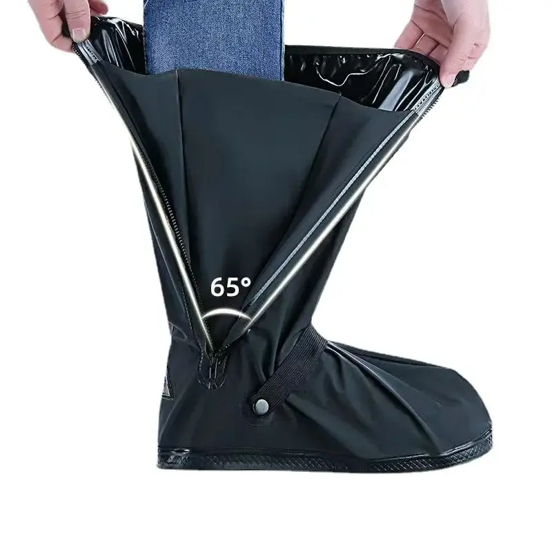 Unisex Reusable Anti-Slip Waterproof Rain Boot Shoe Cover High Tube