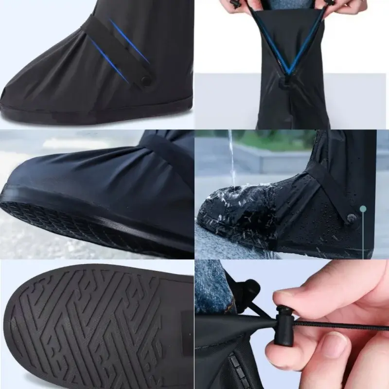 S-XXL Waterproof Rain Shoes Cover Reusable Water Boots Anti-Slip
