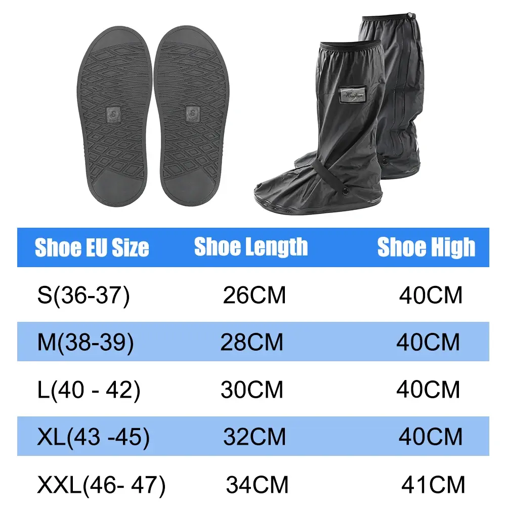 Reusable Motorcycle Scooter Dirt Bike Rain Shoes Cover Non-Slip Boot