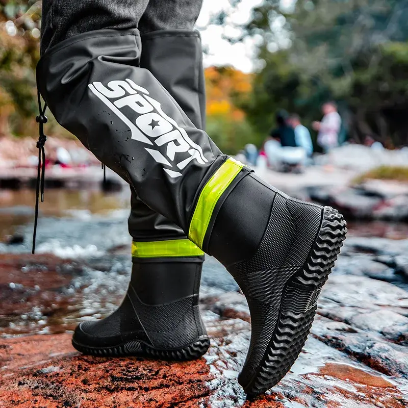 Men's Fashion Rain Boots High-Top Rain Boots For Outer Wear Long-Tube