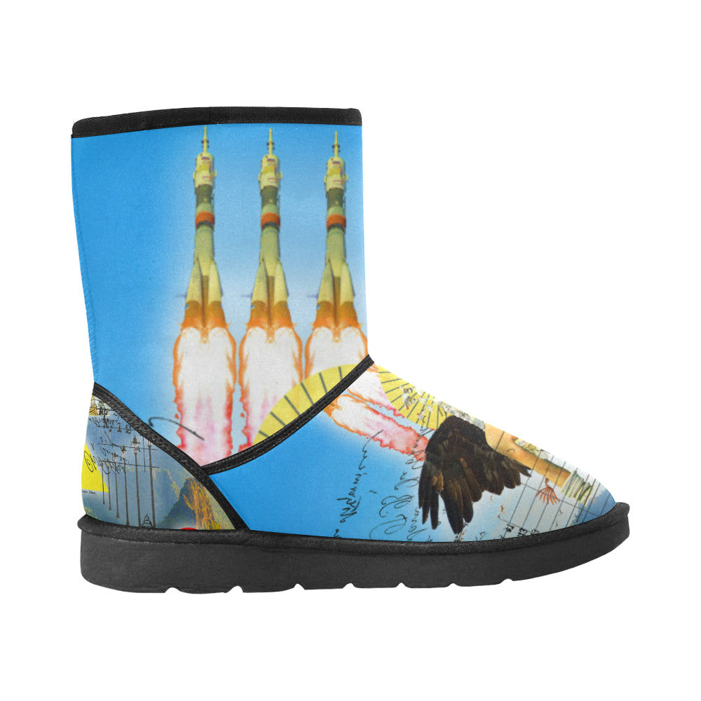 ROCKET GIRL II Unisex All Over Print Snow Boots