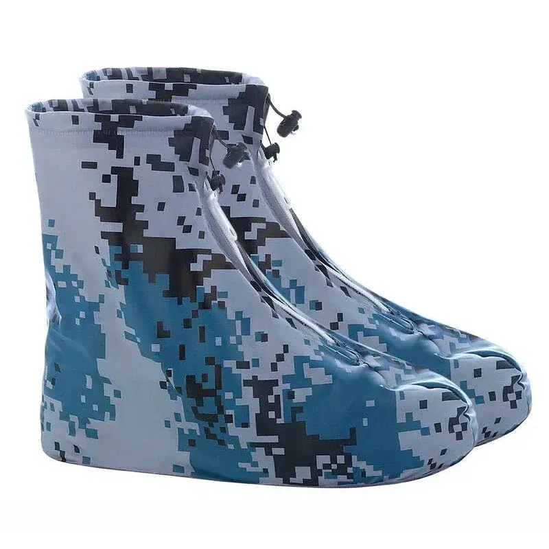 1 Pair Waterproof Shoe Cover Silicone Sport Rain Boot Cover with Layer